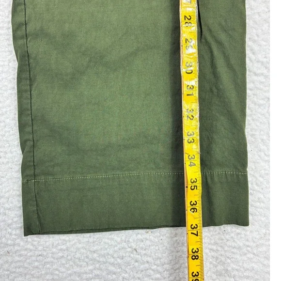 Maeve Colette Pants Women's 31 Green Linen Blend Crop Wide Leg Casual Chic - Picture 11 of 15